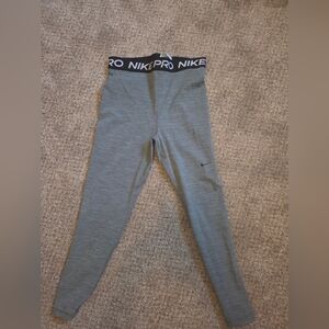 Nike Pro Dri Fit Athletic Leggings Sz Medium EUC Gray